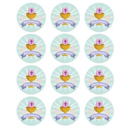 Adesivos para festa de primeira comunhão, decoração para meninas, batismo, primeira comunhão, faça você mesmo, decoração - Image 6