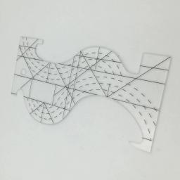 Régua de plástico para costura, acessórios de costura, ferramentas de retalhos, corte de alfaiate, régua de escala artesanal, suprimentos de desenho diy - Image 3