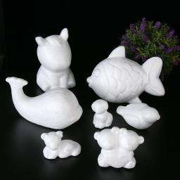 Bolas de espuma de poliestireno branco modelagem animais forma isopor artesanato para diy presentes de natal festa de casamento suprimentos decoração - Image 2