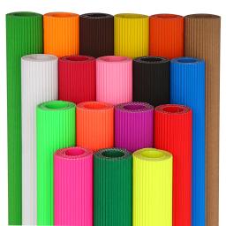 Papel de arte ondulado colorido para crianças, materiais dobrados à mão, scrapbook, suprimentos decorativos do ofício, DIY para a criança, 50*70cm/rolo - Image 3