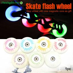1pc patins piscando roda de rolo 60mm 64mm 68mm 70mm rolo inline freestyle slalom luminosa led luz brilhante roda brilhante - Image 1