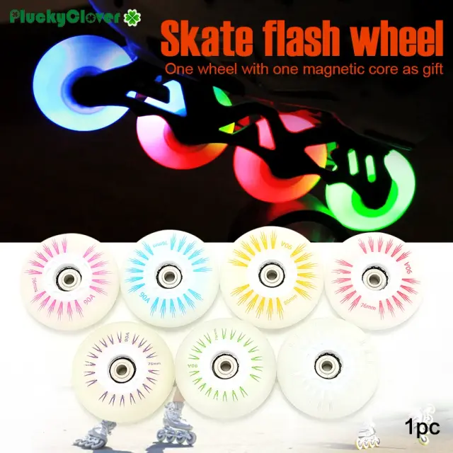 Roda de Patins LED Brilhante 60mm 64mm 68mm 70mm para Inline Freestyle e Slalom