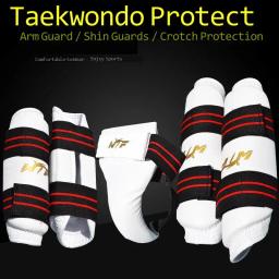 Protetor de braço e perna para taekwondo, joelheira de karatê para proteção contra cotovelo, artes marciais, equipamento para combate a crianças e adultos - Image 1