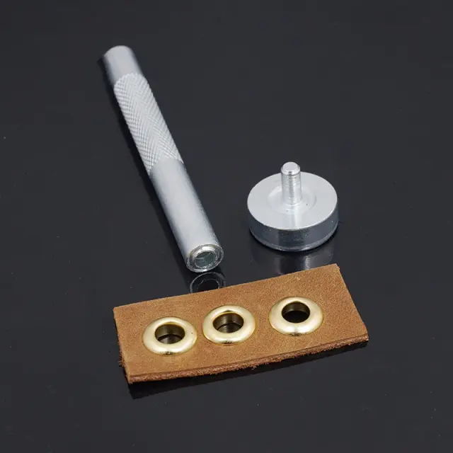 Kit Completo de Ilhós com Ferramentas para Costura de Couro e Moda - Tamanhos Variados de 3.5mm a 12mm