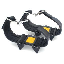 4 stude nova garra de gelo universal segurança ao ar livre anti-skid neve escalada no gelo sapato picos apertos crampons chuteiras overshoes tração - Image 2