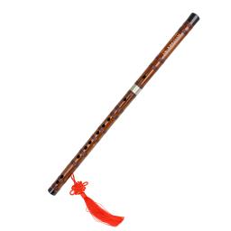 Chave de flauta amargo bambu dizi tradicional chinês, instrumento de madeira artesanal com bolsa de armazenamento com nó chinês - Image 1