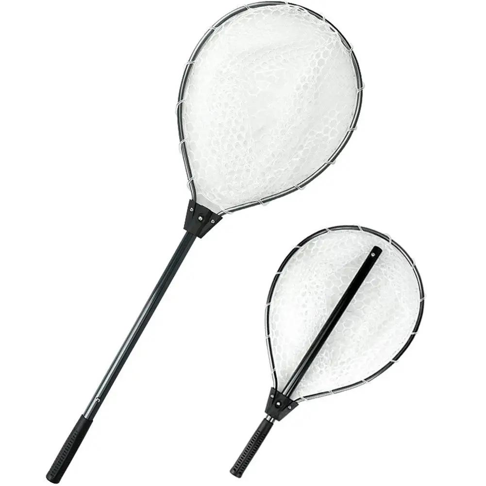 Rede de pesca do silicone com a liga de alumínio telescópica Rod, anti-gancho, esportes ao ar livre, ferramentas de pesca, inverno - Image 1