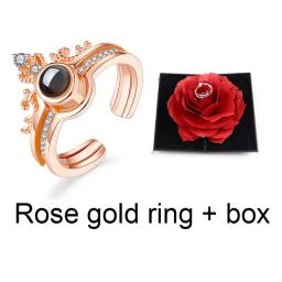 Anéis Elegantes Caixa de Exibição Caso Noivado Casamento, Flor Rosa Presente para o Amor, Suporte De Armazenamento De Jóias, Moda 3D, Caixa Vermelha Alegre - Image 6