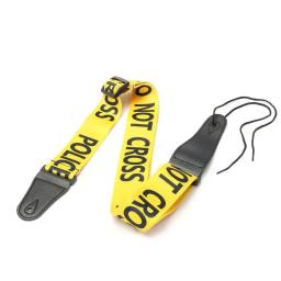 Ajustável poliéster guitarra cinto com PU couro termina, cinta amarela, baixo elétrico, guitarra peças, acessórios - Image 4