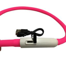 Usb luminoso coleira para animais de estimação para gatos recarregável piscando noite acessórios do cão led luz coleiras do cão incandescente teddy bulldog francês - Image 6