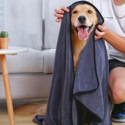 Microfibra cães toalha de banho super absorvente pet toalhas de banho gatos secagem rápida toalha suprimentos para animais de estimação - Image 3