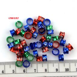 Dividir alumínio pássaro perna bandas, cor aleatória, multi cores, 10pcs - Image 1