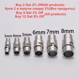 Fechos magnéticos fortes de 3-10mm, fechos com mecanismo de bloqueio, tampa de couro, conectores para fazer joias diy, acessórios de 10 peças - Image 2