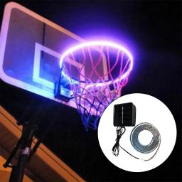 Energia solar led basquete hoop luz cor-em mudança sensor super brilhante rgb led lâmpada de tira para adultos treinamento de esportes ao ar livre - Image 5