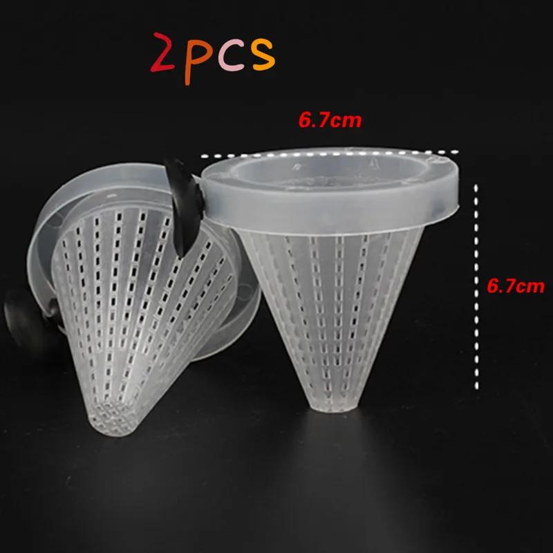 Plástico cônico Worm Alimentador para aquário, Red Worm, Bloodworm Alimentação, Funil Cup, peixe salmoura, Shrimp Food Tool, 2pcs por lote - Image 1