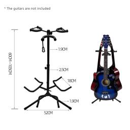 Suporte ajustável multi guitarra, suporte tripé para guitarra elétrica acústica, instrumento de corda, piso, 3 titulares, baixo - Image 4