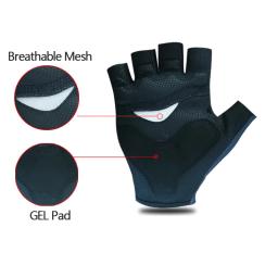 Luvas de ciclismo de meio dedo para equipe profissional, Anti-derrapante e amortecedor, Respirável, 2024 Pro - Image 2