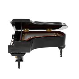 Mini Instrumento Musical, 1/12 Dollhouse, 1:6 Action Figure Acessórios, Decoração Modelo de Piano de cauda de madeira em miniatura - Image 4