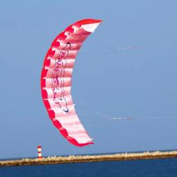 Linha dupla pipas voando esportes praia diversão ao ar livre dupla linha dublê parafoil pára-quedas arco-íris esportes pipa de praia ao ar livre kitesurf - Image 2