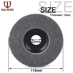 Roda de polimento de fibra de nylon, disco abrasivo não tecido, rebolo para metal, 4-5 ", 100mm, 115mm, 125mm - Image 3
