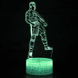 Magiclux-lâmpada led com ilusão 3d, modelo de futebol ronaldo, luzes noturnas para decoração do quarto das crianças, presente criativo - Image 3