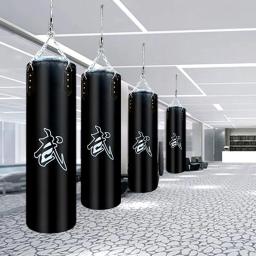 PU Leather Empty Boxing Sandbag, Fitness, tailandês, Sanda, Prática Alvo, Kick Punching Bag para Crianças, Adultos, 60 cm, 80 cm, 100 cm, 120cm - Image 1