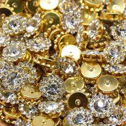 10mm garra copo de vidro strass strass cristais brilhantes pedras guarnição base ouro costurar em strass para roupas diy costura acessórios - Image 2