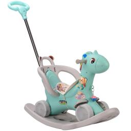 Cavalo de balanço infantil com cinto de segurança, Espessamento de plástico, Passeio em brinquedos animais com assento de música - Image 5