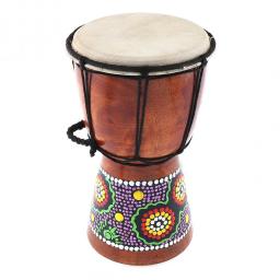 6 Polegada tambor de djembe africano profissional clássico pintura madeira pele cabra bom som tradicional instrumento musical tambor - Image 2