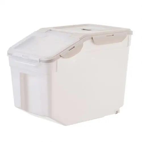 Pet Dog and Cats Food Barrel Recipiente selado Balde de armazenamento à prova de umidade, 7kg de farinha de cozinha selada, grande capacidade - Image 1