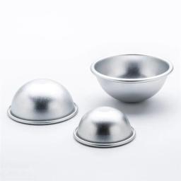 Rodada liga de alumínio banho bomba moldes, sal bola, artesanato ferramenta caseira, semicírculo esfera, presentes DIY, 2pcs - Image 3