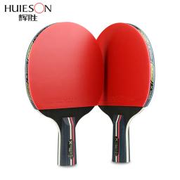 Huieson-Raquete De Tênis De Mesa Conjunto Com Saco, Duplo Espinhas-In, 3 Estrelas Ping Pong Paddle, 2Pcs, Sem Bola - Image 2