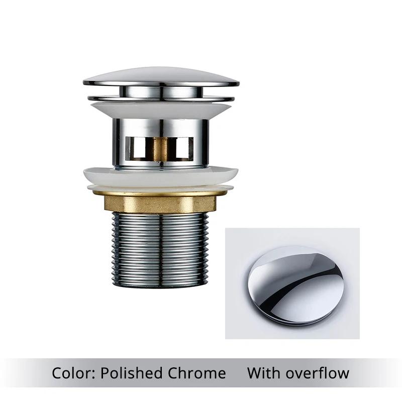 Rolha de resíduos de sifão para pia do banheiro, Botão Pop Up Drain, Plug Drainer, Lavatório, Acessório Faucet, Tubo de lavatório, Black Gold Rose - Image 1