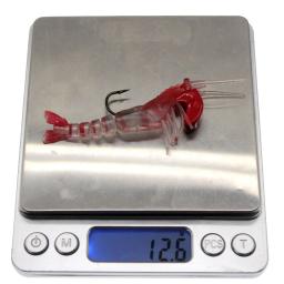 Simulação de camarão 12.5g, isca de pesca macia e luminosa, isca de truta artificial com cheiro de peixe e gancho único - Image 2