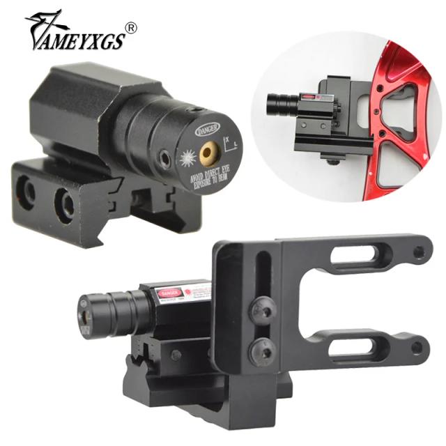 Conjunto de Mira Laser para Tiro com Arco Composto - Kit Completo em Liga de Alumínio para Caça e Acessórios de Tiro