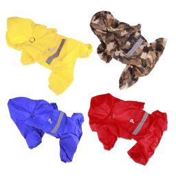 Impermeável com capuz reflexivo para pet, Impermeável para gato e cachorro, Cachorro e cachorro pequeno, Casaco de chuva, Roupas de malha impermeável e respirável - Image 4