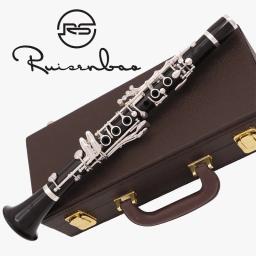Clarinete profissional de madeira efeito, 18 chaves, clarinete, banhado a prata, e, tom doce - Image 1