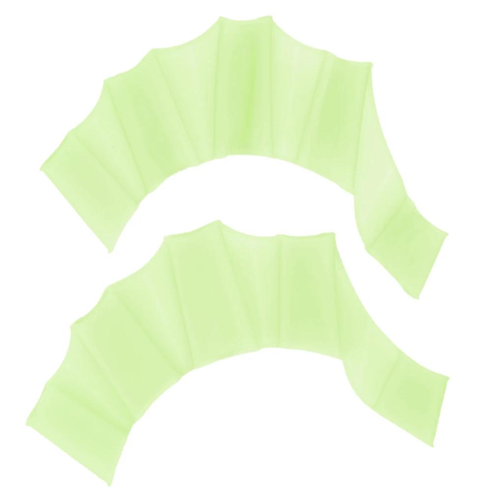 1 par unissex natação barbatanas de mão nadadeiras dedo webbed luvas paddle esportes aquáticos treinamento prática luvas - Image 1