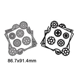 Molduras de metal para cartões de roda dentada, corte para scrapbook diy, cartões de papel, artesanato decorativo em relevo, novo, 2021 - Image 4