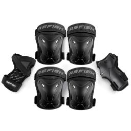 Protetor de pulso para patins, cotoveleira completa com 6 peças, para crianças e adultos, para skate, esportes gelo, equipamento de proteção - Image 4