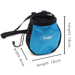 Saco de giz com cinto e bolso com zíper para escalada, saco multicolorido para fitness, academia, levantamento de peso, caça, bouldering, magnésia - Image 2