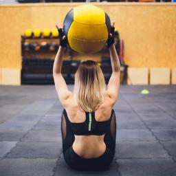 Crossfit medicina bola casa fitness bola de parede exercício levantamento de peso 35cm vazio - Image 1