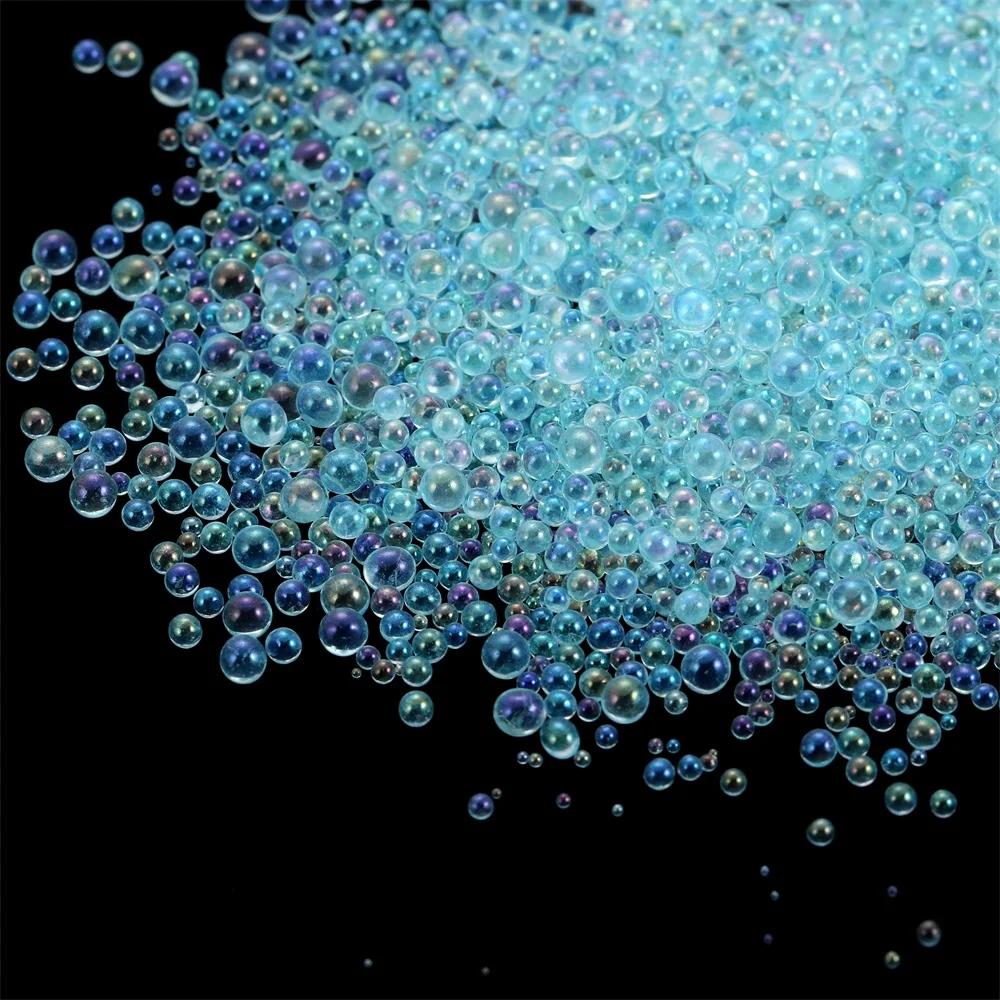 Mini Bolha Bola Beads para DIY Nail Art Decor, Pequeno Grânulo De Vidro De Cristal, Molde De Silicone, Resina UV Epóxi Filler, Enchimento, 10-20g - Image 1
