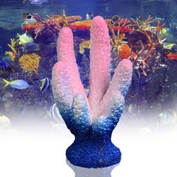 Estatuetas seguras do tanque de peixes cor vívida aquário estatuetas miniatura ornamentos artificial coral fada decoração do aquário - Image 1
