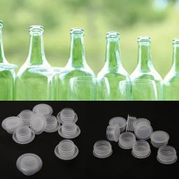 Tampas de garrafa de vinho para fermentação caseira, tampas de garrafa de cerveja para fermentação em casa, plug de plástico, ferramenta de bar de cozinha, selador de vidro, com 10 peças - Image 1