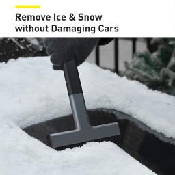 Baseus raspador de gelo remoção de neve do carro pára-brisa janela ferramenta de raspagem de limpeza de neve tpu disjuntor de gelo automático pá de neve - Image 2