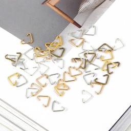 20/100 pçs moda liga de metal triângulo fechos fivela conectores ródio ouro fechos & ganchos para fazer jóias - Image 1