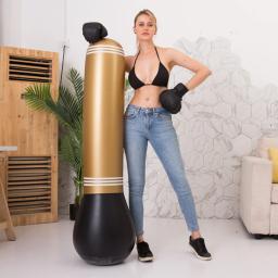 Inflável chutando saco de boxe livre ereto pvc boxing pilar fitness para crianças treinamento em casa - Image 3
