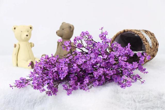 Flores Artificiais de Sakura e Gypsophila para Decoração de Casamento DIY - Buquês Acessíveis e Coloridos para o Seu Lar
