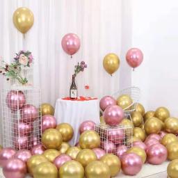 Balão inflável de látex vermelho, balão metálico cromado para festa de aniversário, casamento, festa de aniversário, 20 peças - Image 4